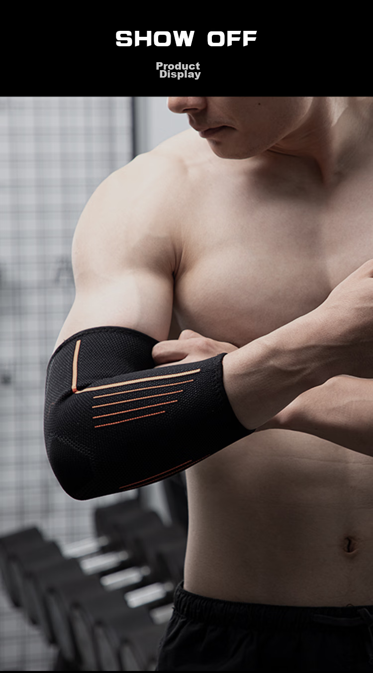 LAC Elbow Guard Sports Brace for Men And Women, Basketball Badminton Tennis Fitness Thickened Joint Support Wristband Upgraded Version Single Pack Size L 3