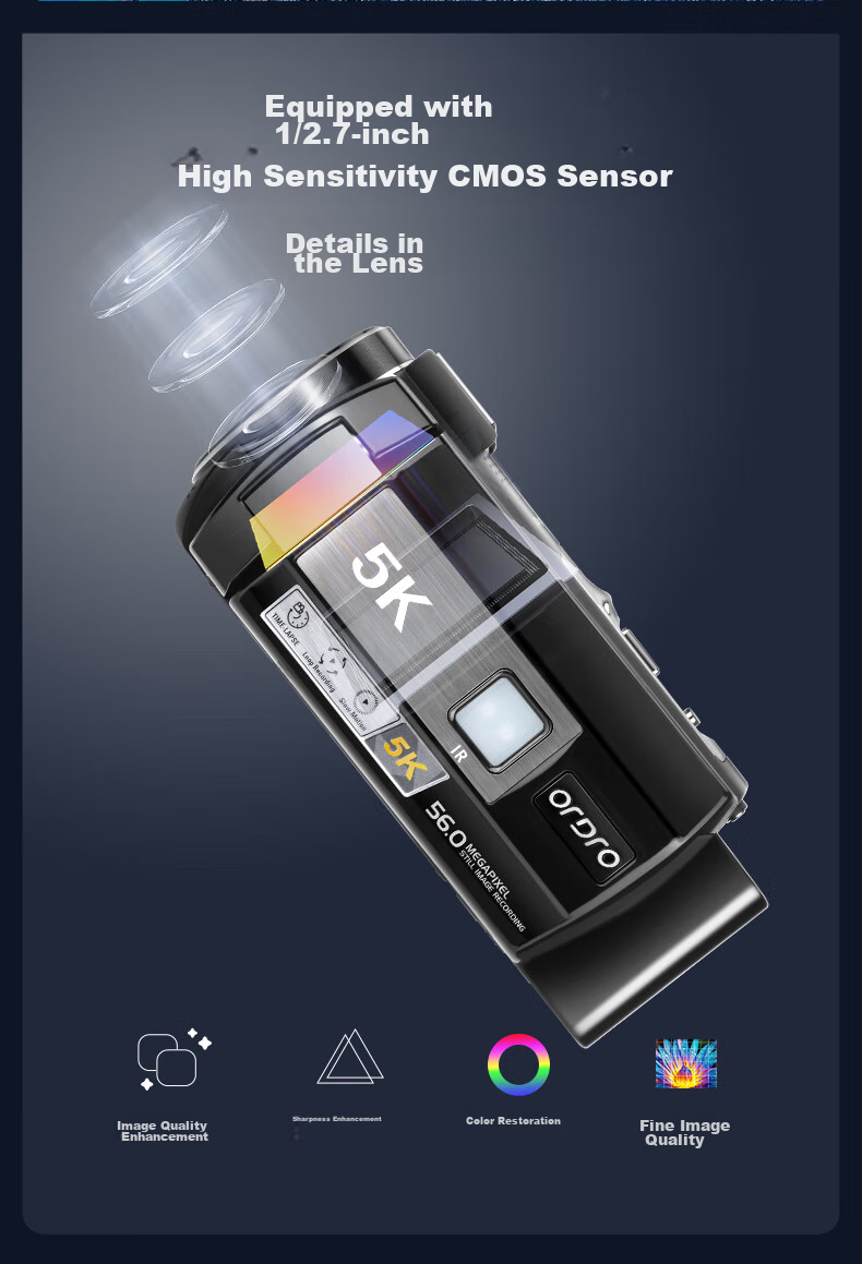 ORDRO AE20 5K Ultra HD DV Camera Dedicated Shooting Zoom Handheld Camcorder Anti-Shake Wide-Angle Wifi Connection Vlog Conference Short Video 11