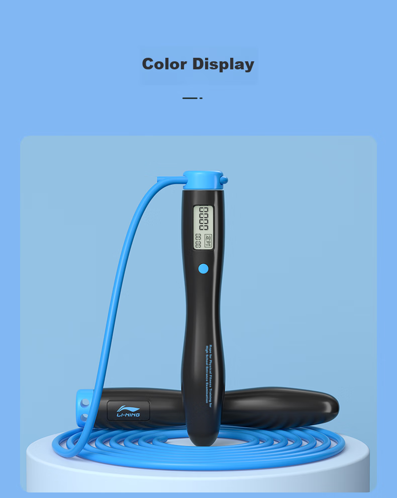 Li-Ning Jump Rope for Middle School Students' Physical Education Exam, Standard Model with Counting Function, Professional Non-Tangling Countdown Design for 2025 15