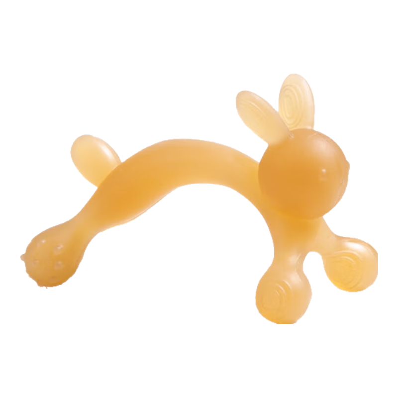 DOCTOR MA Baby Teether, Soothing Mushroom-Shaped Teether, Infant Teething Toy, Anti-Thumb Sucking Teether, Little Rabbit Desig