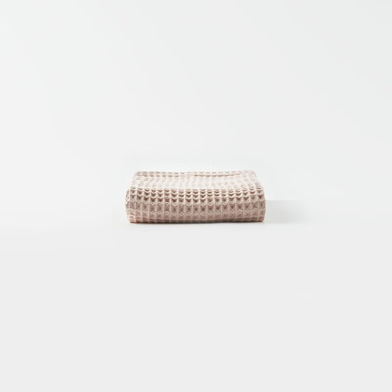 Полотенце MUJI хлопковое с вафельной текстурой, тонкое, для лица и тела, дымчато-розовое, 34x85 см