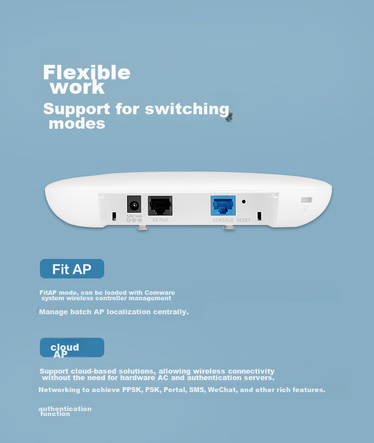 H3C WiFi6 Wireless AP 3000M Dual-Band Four-Stream Dual Gigabit Indoor Ceiling-Mount Enterprise-Level Whole-Home 5G High-Speed Wireless Access Point Supports 80 Devices WA6320-SI-H20 3