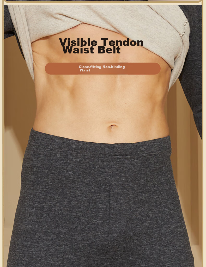 YUZHAOLIN 10A Antibacterial Seamless Thermal Underwear for Men, Containing Wool And Silk, Brushed Fleece, Autumn Top And Bottom Set, Fleece-Lined And Thickened 16