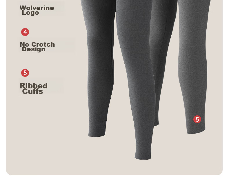 SEPTWOLVES [100% Cotton Antibacterial 2-Pack] Men's Thermal Underwear, Pure Cotton Antibacterial Warm Base Layer Pants 24