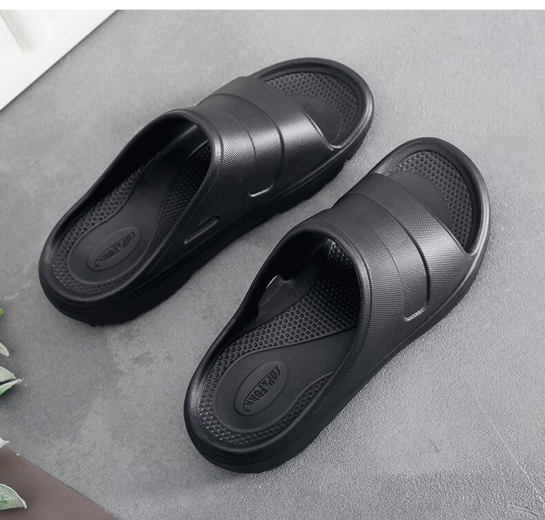 GUOLUOFEI Japanese Export Quality Non-Slip Men's Summer Slide Slippers Thick Sole Large Size Khaki 46-47 10