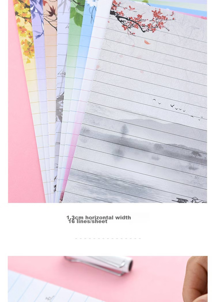 Yuhe A4 Composition Paper, Display Paper, Grid Writing Paper, Elementary School Student Writing, Thickened Letter Paper, Practice Paper, Learning Tool, 300 Grids, Eight Mixed Styles, 40 Sheets, 5145 5