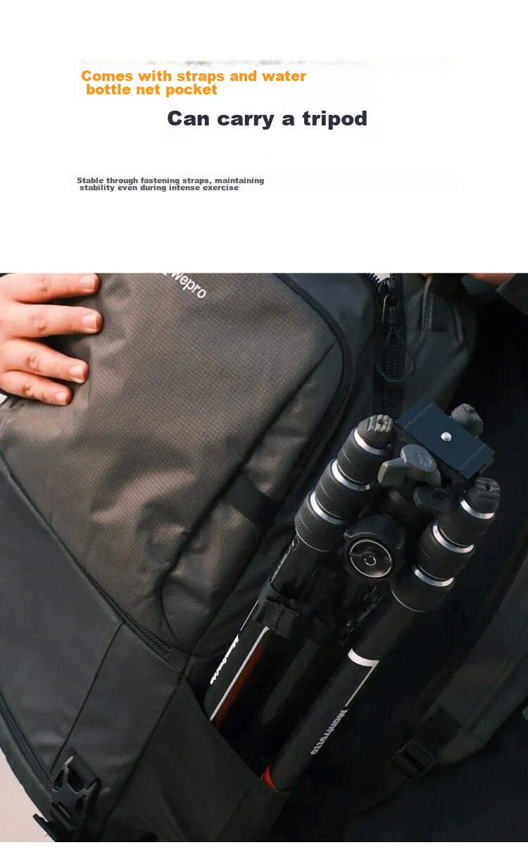 LOWEPRO Leshebao Camera Bag, Fastpack BP 250AW III Fengxingzhe, Professional DSLR And Mirrorless Outdoor Travel Rainproof Backpack Photography Bag, Black, LP37333-PWW 8