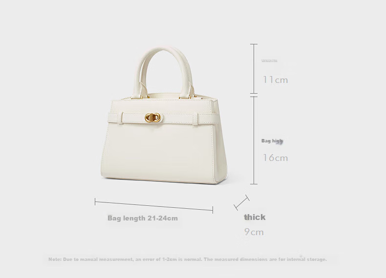 CHARLES&KEITH Women's Handbag with Metal Buckle Strap, Tote Bag, Shoulder Bag, Kelly Bag, Birthday Gift CK2-50160102 2
