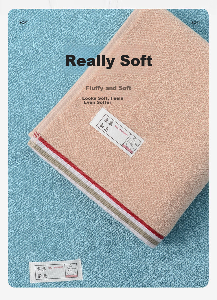 Grace Xinjiang Cotton Class A Pure Cotton Towels, Soft And Absorbent, for Face Washing, Cleansing, Adult Use, 4-Pack Sports Towels 6
