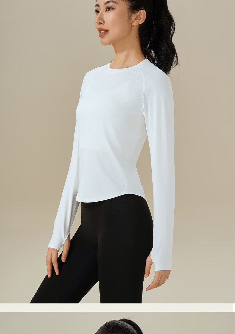 Ziyouxi Yoga Top for Women, Spring And Autumn New Style, Slimming Quick-Dry Sports Long-Sleeve T-Shirt, Pilates Running Fitness Training Wear 15