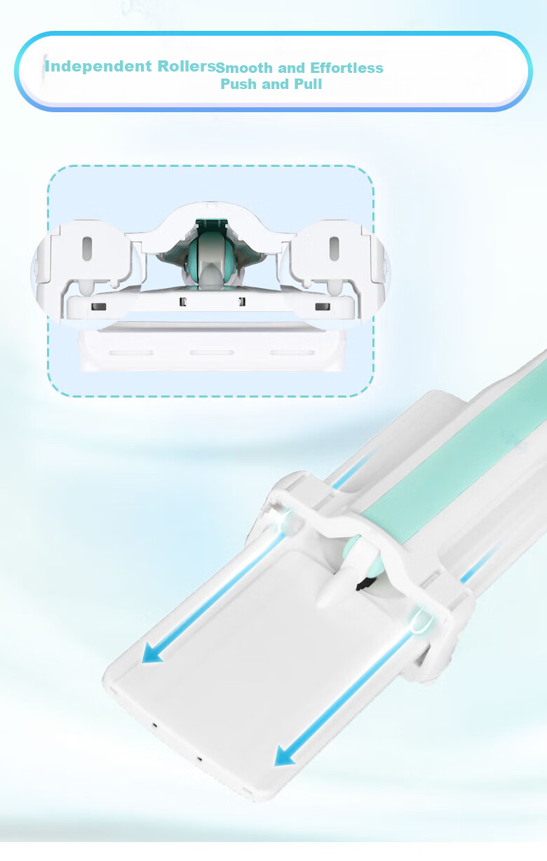 MIAOJIE Flat Mop Cloth, 33.5cm, 2 Pieces in Total, Qiao Jing Hands-Free Mop Replacement Cloth 7