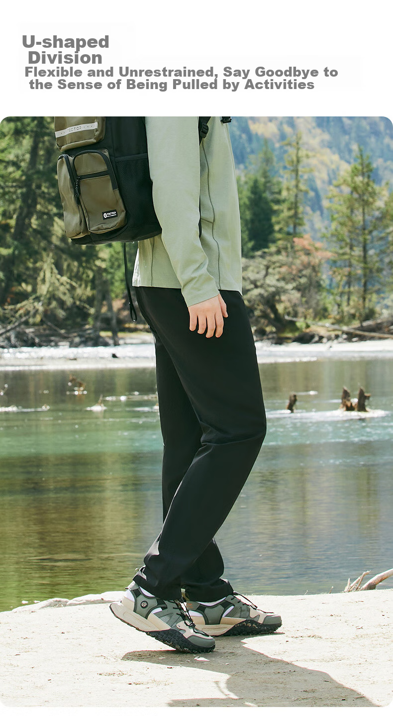 TECTOP Outdoor Hiking Quick-Dry Pants, Lightweight Moisture-Wicking Casual Straight-Leg Fast-Drying Trousers, 2422177SZ Men's Classic Black M 10