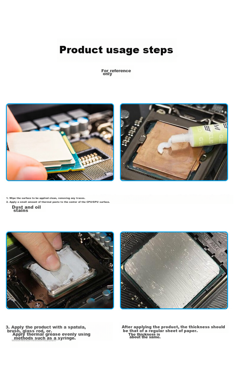 Liantuo Thermal Grease GPU CPU Heat Dissipation Silicone Thermal Paste (Thermal Grease / CPU Heat Sink Paste / 2g / Thermal Conductivity 15.6 / Laptop Thermal Paste) 6