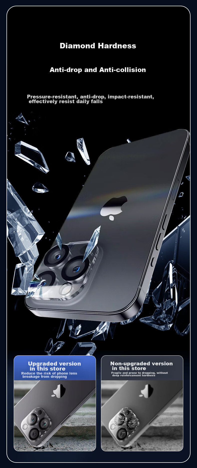 KOOLIFE Lens Protector for IPhone 15 Pro And IPhone 15 Pro Max, Camera Lens Cover, Rear Camera Protection Film for Smartphones, High-Definition Tempered Glass Anti-Drop Film 7