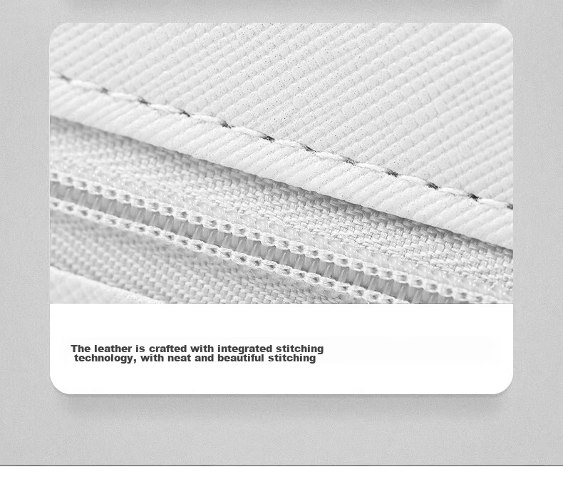Jinghuisichuang Jewelry Storage Box, Portable Earring Hoop Necklace Ring Jewelry Organizer, PU Leather White 11