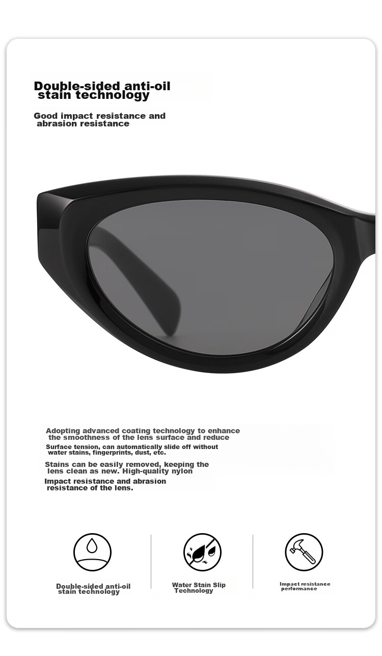 Prsr [Qianjin Frame] Celebrity-Style Sunglasses, High-End Retro Cat-Eye Sun Protection Glasses PS3062-B 17