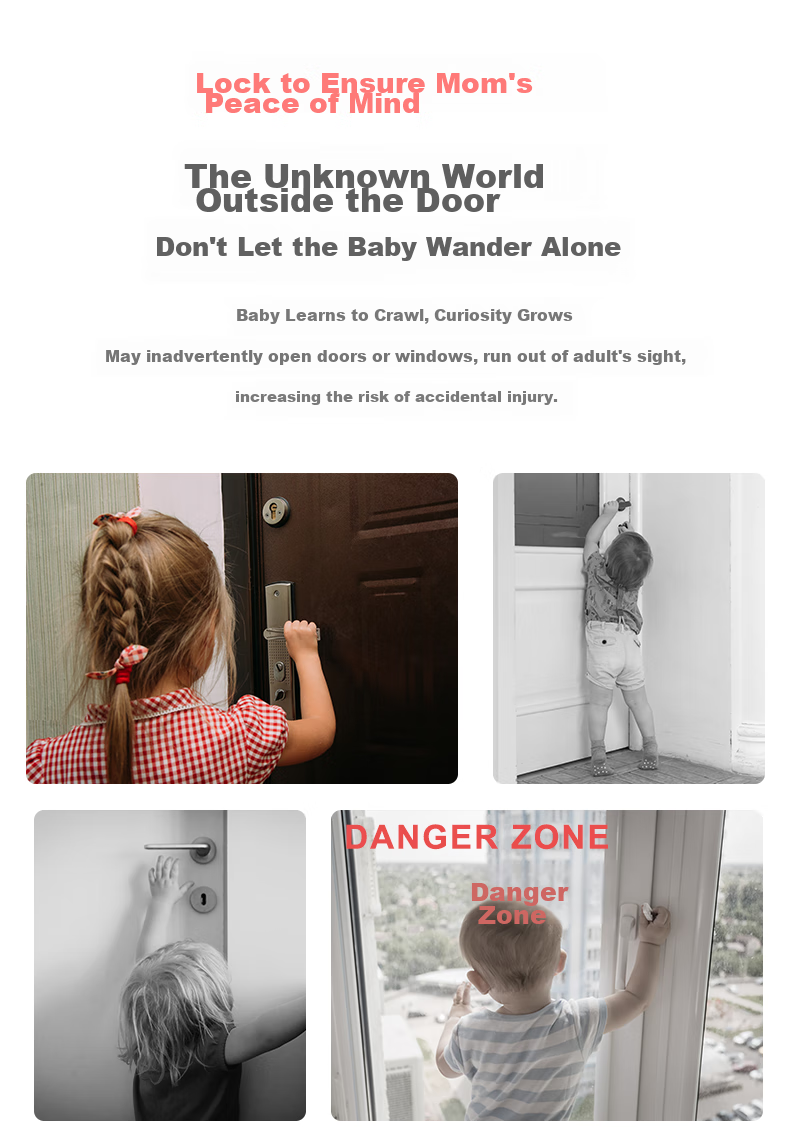 BFU Child Safety Lock, Anti-Theft Door Lock, Anti-Baby Door Opener, New Or Old Packaging Shipped Randomly 2
