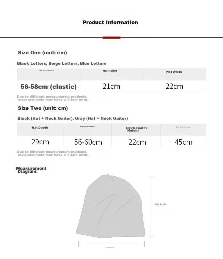 GLO-STORY Winter Knitted Hat for Men And Women with Fleece Lining, Warm Neck Gaiter, Thickened Wool Hat with Ear Protection, Cold-Proof Gray Cap 14