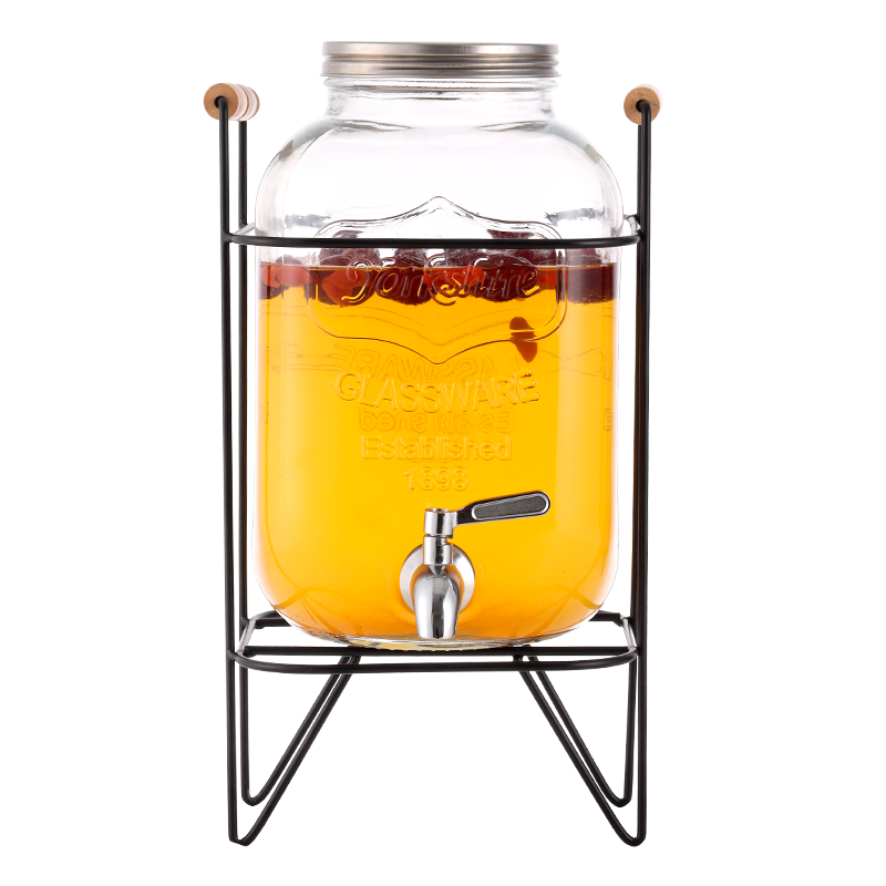 BJ Pickling Jar, Pickle Crock, Alcohol Infusion Container, Dessert Stand, Beverage Bucket, Juice Jug, Cola Bottle, Fruit Container, 8 Jin Capacity