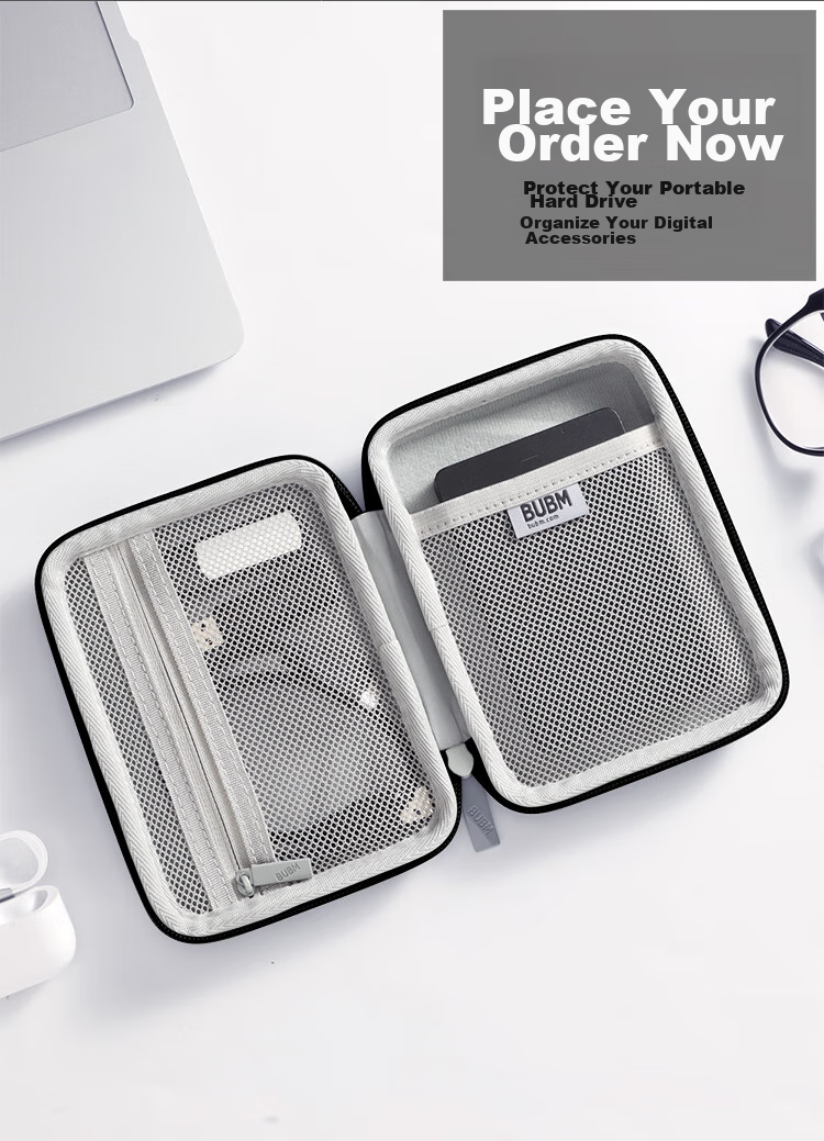JPLAYER Portable Hard Drive Case, 2.5-Inch, Compatible with Seagate, Toshiba, Western Digital, Hard Drive Protective Cover, Shockproof Storage Bag, Co-Branded Single-Layer Gray, E-Sports 7