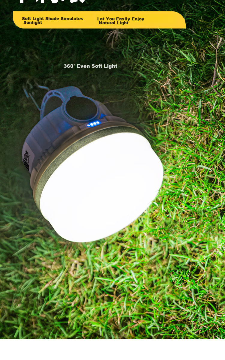 TAN XIAN ZHE Outdoor Camping Lantern, Waterproof Lamp with Ambient Light, Tent Decorative Light, Quick-Storage String Lights for Indoor Decoratio 4