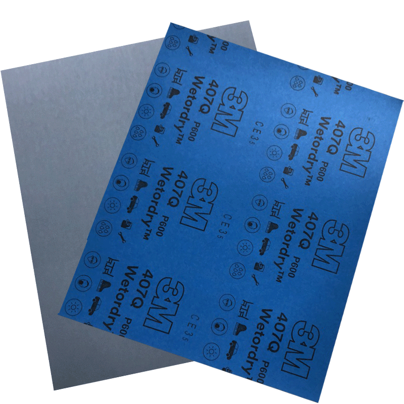 3M Sandpaper, Masking Tape Sandpaper, Car Paint Surface Sanding And Polishing, Sheet Metal, 227mm*280mm, 407Q P600 (2 Sheets/bag)