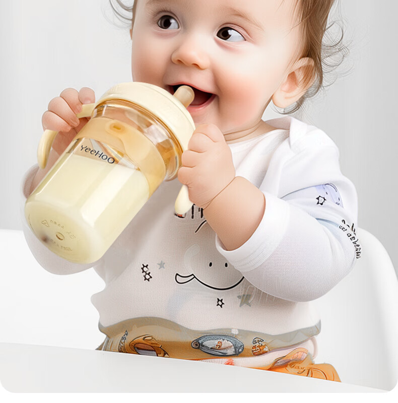 YEEHOO Newborn Anti-Colic Noble Bottle, Baby PPSU Bottle 240ml, Y Size Nipple + Straw Nipple 2