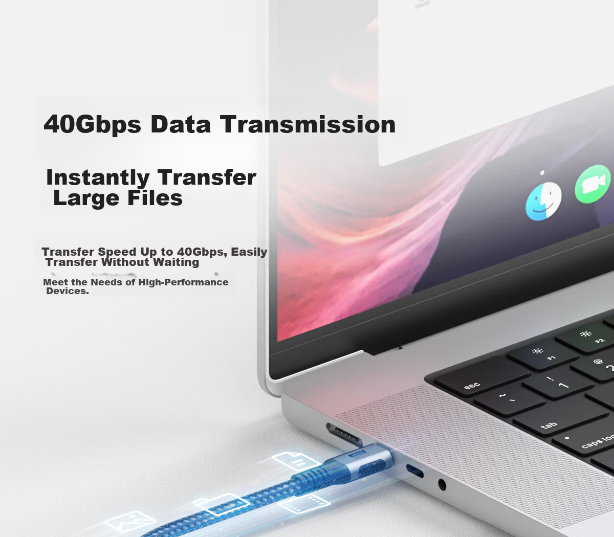 Hagibis USB4 Data Cable, Fully Compatible with Thunderbolt 4 Video Cable, Dual-Head Type-C Fast Charging PD240W Charging Cable, 40Gbps, Suitable for IPhone 17, Mobile Phones And Laptops 14