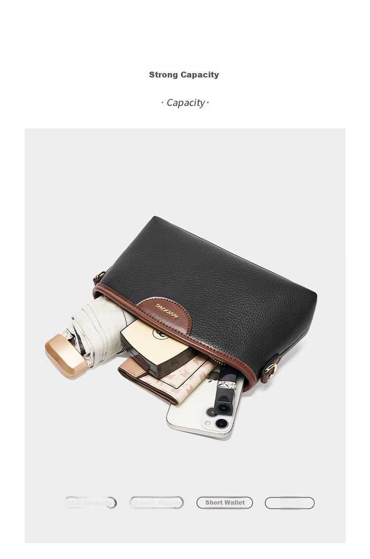 Aokang Women's Handbag, Trendy Top-Grain Leather Small Square Bag, Light Luxury Crossbody Shoulder Bag, Birthday 520 Gift for Girlfriend Or Wife 14