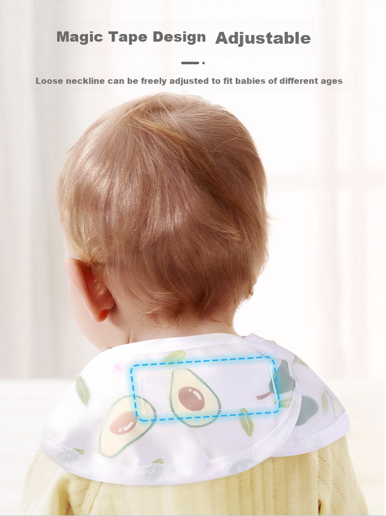 9I9 Baby Bib, Infant Feeding Bib, Pure Cotton Waterproof Anti-Dirt Drool Bib, Soft Eating Bib, Coverall, 2 Pieces A464 9