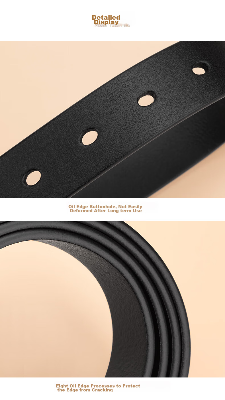 Cattlesboss Women's Leather Belt, Simple Casual Denim Versatile Trouser Belt, Fashionable 5323, Dark Brown, 105cm 17