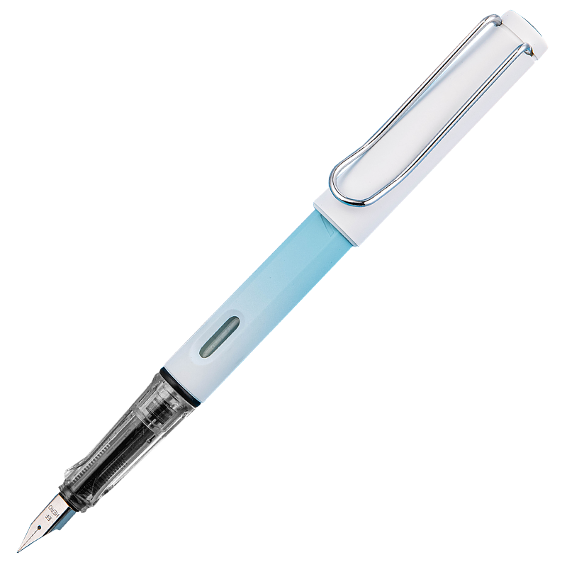 HERO Fountain Pen 359B, Ergonomic Writing Pen for Boys And Girls, Suitable for Primary School Students in Grades 3-6, Refillable Ink Cartridge, Birthday Gift for Children, EF Nib, Gradient Blue And White