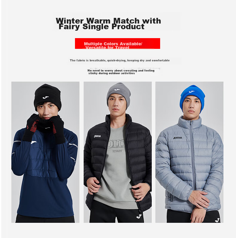 JOMA Fleece Hat for Men And Women, Autumn And Winter Knitted Cold-Proof Hiking Skiing Running Cycling Sports Cap, Black, Children's Style 2
