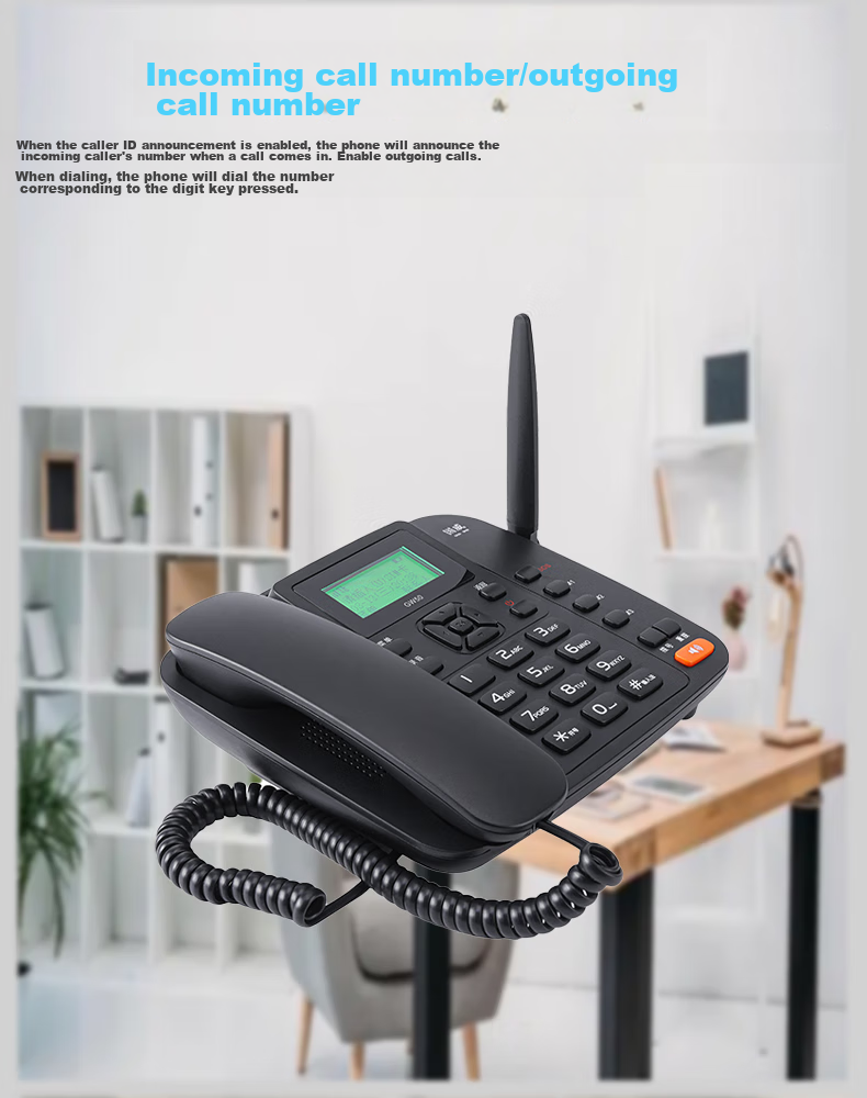 Guowei GW50 All-Network 4G5G Wireless SIM Card Telephone with Recording Function, Compatible with China Mobile, China Unicom, China Telecom And Cable TV Networks, Office And Home Use, Telemarketing, Landline Phone, Black 10