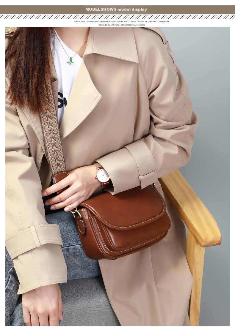 Viney Women's Handbag, Cowhide Crossbody Bag, Fashionable Light Luxury Shoulder Small Square Bag, Birthday Mother's Day Gift, Practical Present for Mom 2