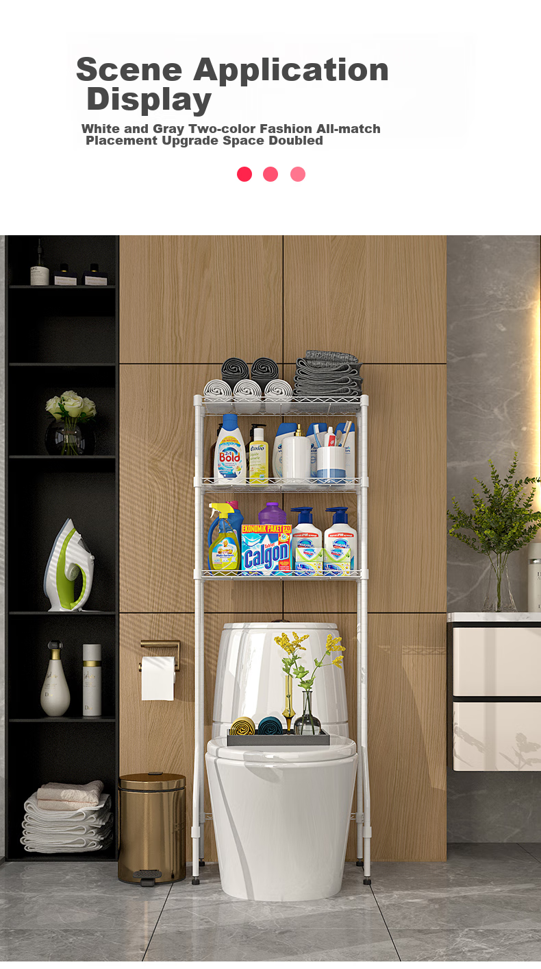 Chuanjing Washing Machine Storage Rack, Balcony Drum And Impeller Top-Loading Washer Shelf, Bathroom Storage Rack 16