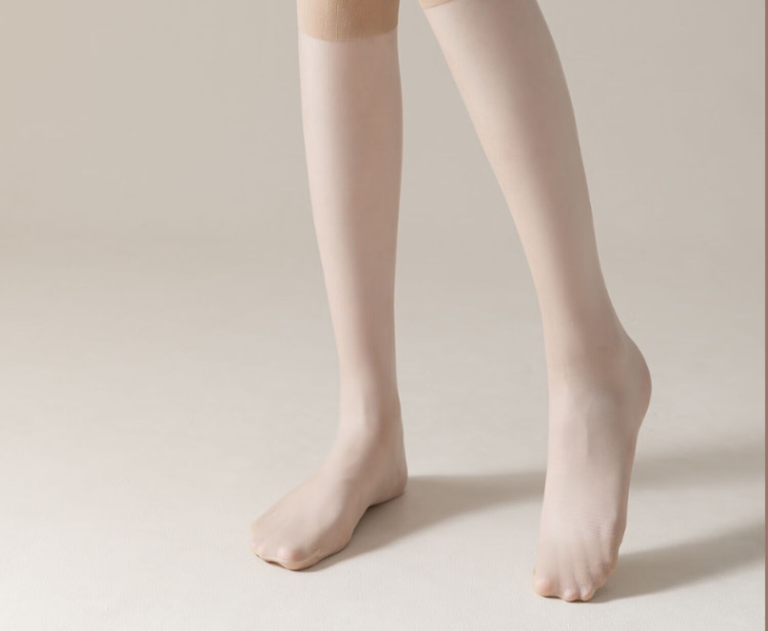 LangSha Knee-High Stockings for Women, Mid-Length Cold Legs Knee Protection Summer Thin Long Socks, Skin Color 1 Black 1 Coffee 1 11