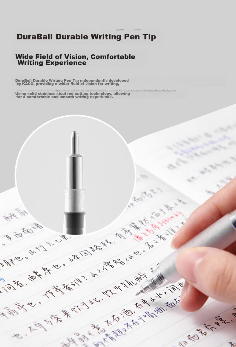 KACO SDRY 100 Gel Pen Refill ST Tip 0.5mm Black (Single Bag) 10 Pieces Color Box Packaging 2