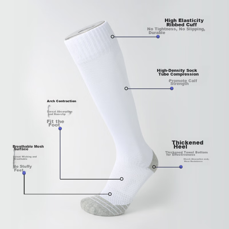 CASPIAN WOLF Soccer Socks for Men And Women, Knee-High Non-Slip Thin Summer Socks for Children, Football Training Socks