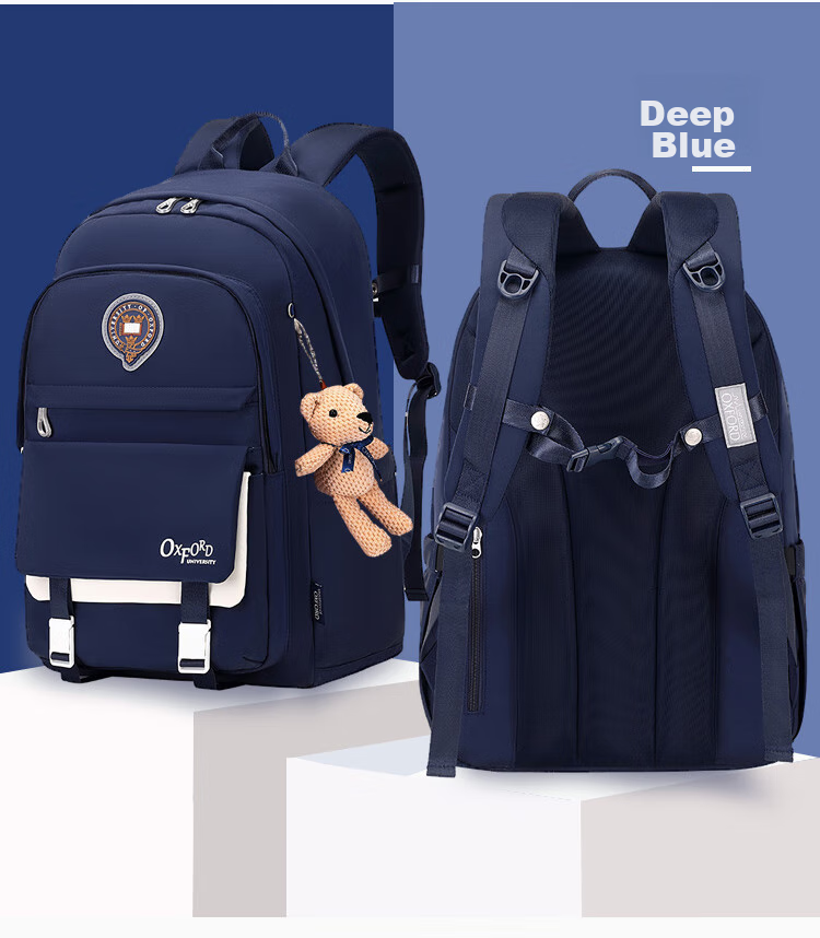 UNIVERSITY OF OXFORD Backpack for Male And Female Primary And Secondary School Students, Lightweight Casual Backpack for Middle And High School Students, X1069 Khaki 24