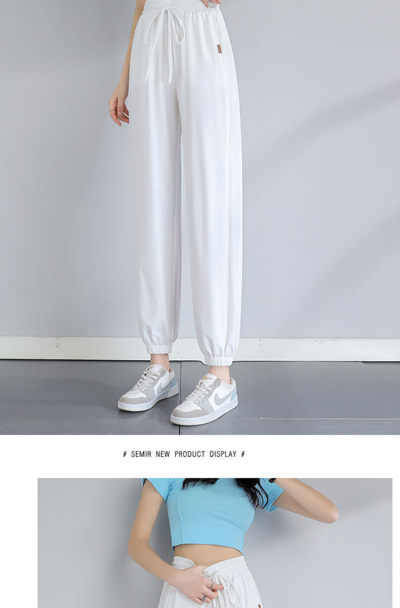 LangSha Ice Silk Sports Pants for Women, Summer Loose-Fit Joggers, Quick-Dry Thin Sun Protection Cool Lantern Pants Casual Trousers for Wome 20