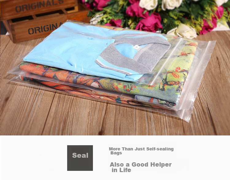 Dengbi White Border Self-Sealing Bags [Thickened 14 Microns] Size 8 17*25cm/100 Pieces Waterproof Food PE Transparent Sealing Bags 5