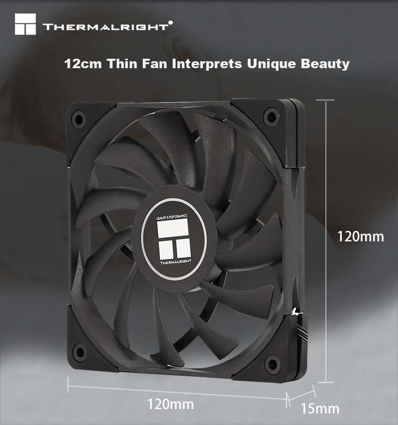 Thermalright TL-C12015, 12cm Slim Case Cooling Fan, 15mm Fan, 4PIN PWM, 1500 RPM, S-FDB V2 Bearing 3