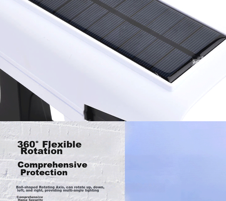 Ansairui Solar Outdoor Simulated Surveillance Camera with Human Body Detection, Garden Lighting Street Lamp, Remote Control Model 1J00001 5