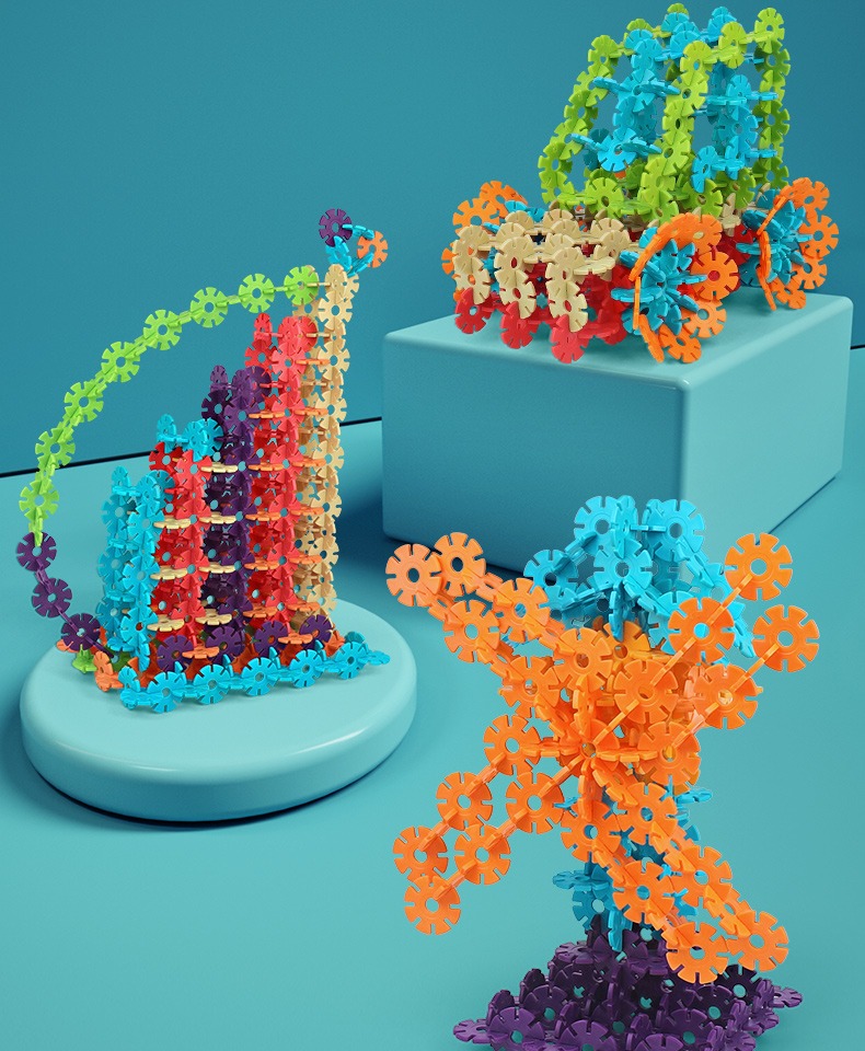 儿童大号雪花片拼插加厚积木拼装拼图幼儿园男孩女孩插片玩具wj甄萌