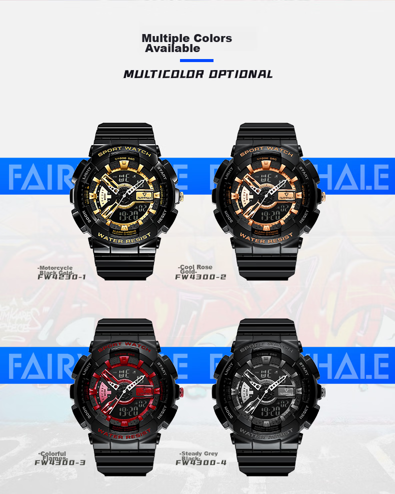 MARK FAIRWHALE Watch for Men, Women, Children And Students, Electronic Waterproof Sports Outdoor Watch, Holiday And Birthday Gift, Model 4340 11