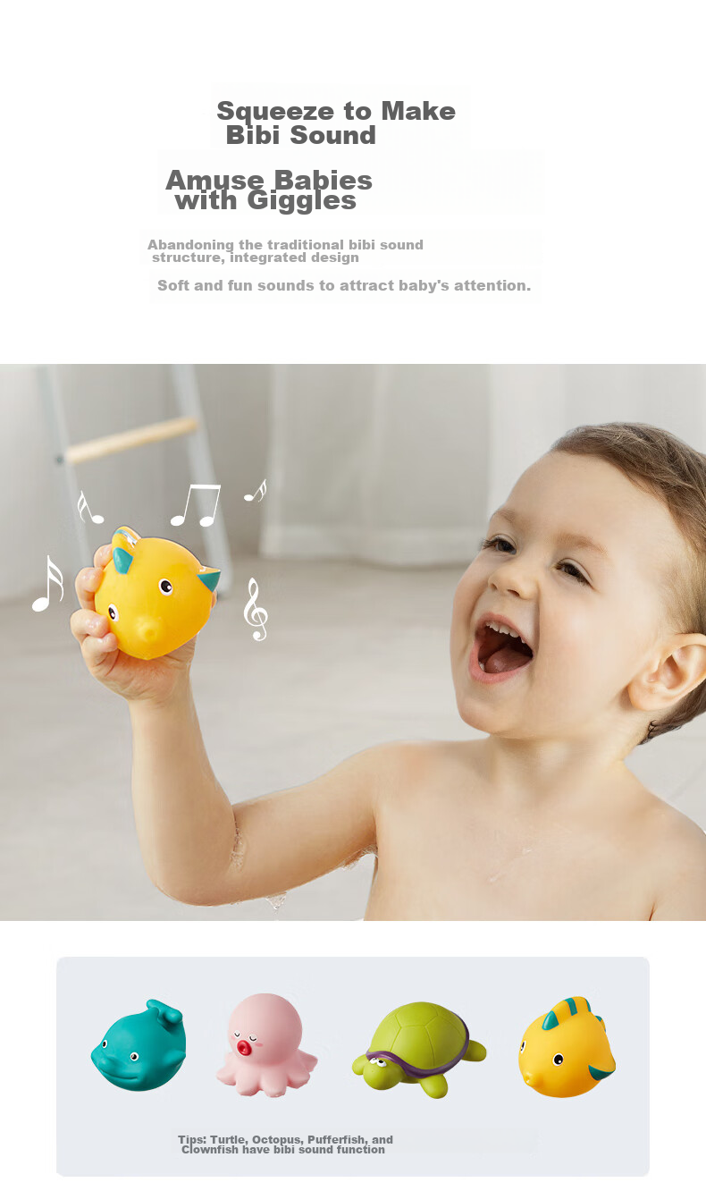 Babycare Children's Bath Toys, Baby Swimming Toys, Water Play Toys, Baby Shower Toys, Shower Head, Indoor Water Play Toys, 8-Piece Set 6