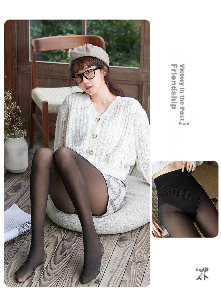LangSha Women's Leggings for Spring And Summer, Thin Fleece-Like Seamless Pantyhose, Flight Attendant Gray, Skin-Translucent, High-Waisted Tummy Control And Butt-Lifting Pants, Gray with Seamless Cuff 16