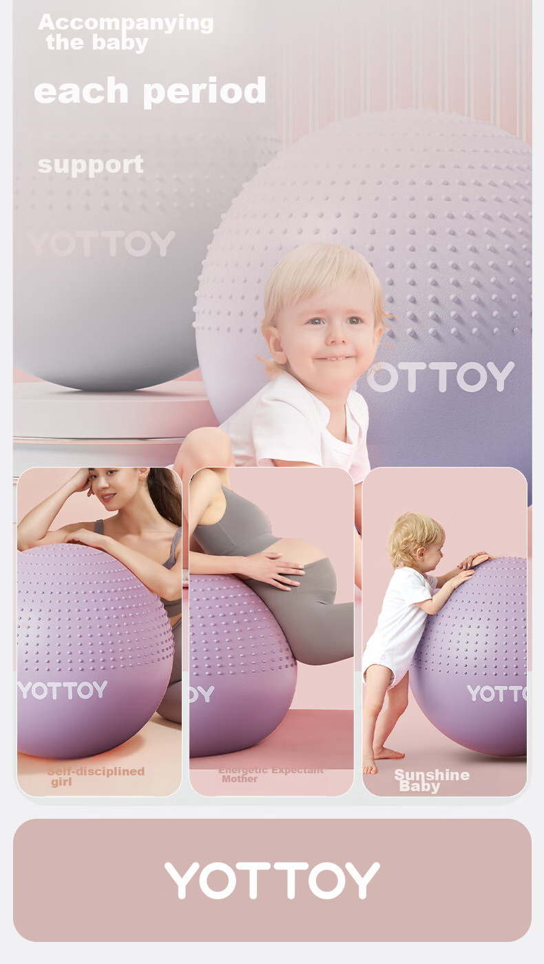 Yottoy Yoga Ball with Spikes, Thickened Anti-Burst Large Dragon Ball, Children's Sensory Integration Training Ball, Baby Massage Ball - 75cm 11