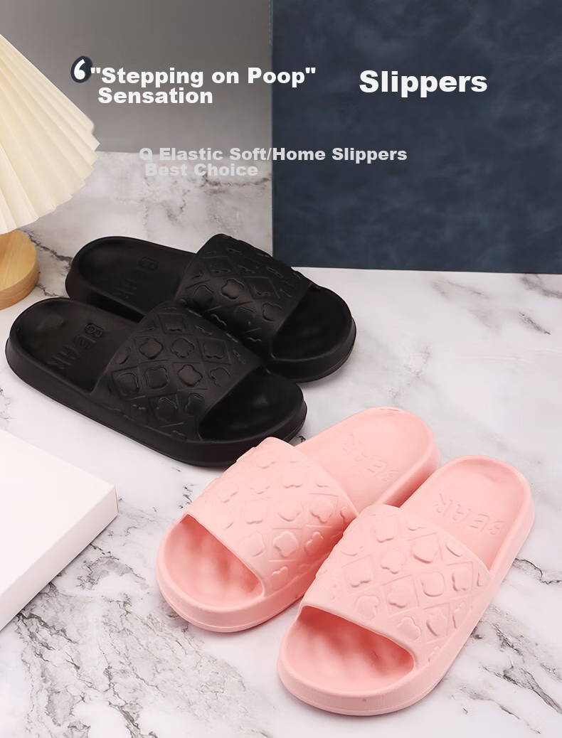 IQGD Slippers Sandals for Women, Floor Slippers with Soft Soles, Non-Slip Bathroom Home Slippers for Couples, 2456 White, Size 38-39 1